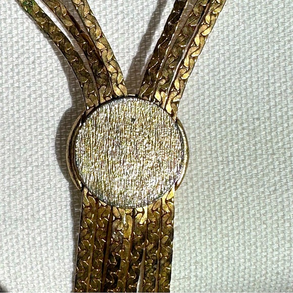 D’orlan - Vintage gold plated Y 6-strand necklace - Picture 4 of 14